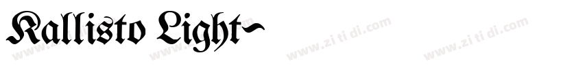 Kallisto Light字体转换